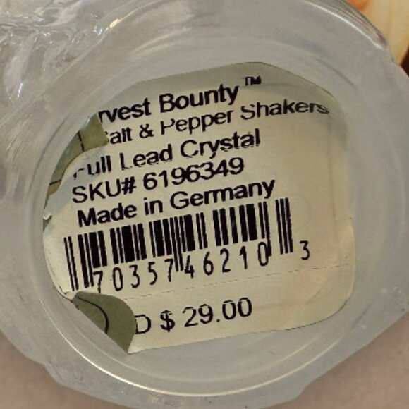 Vintage Clear Lead Crystal Large Thanksgiving Turkey Salt and Pepper Shakers - Picture 5 of 8